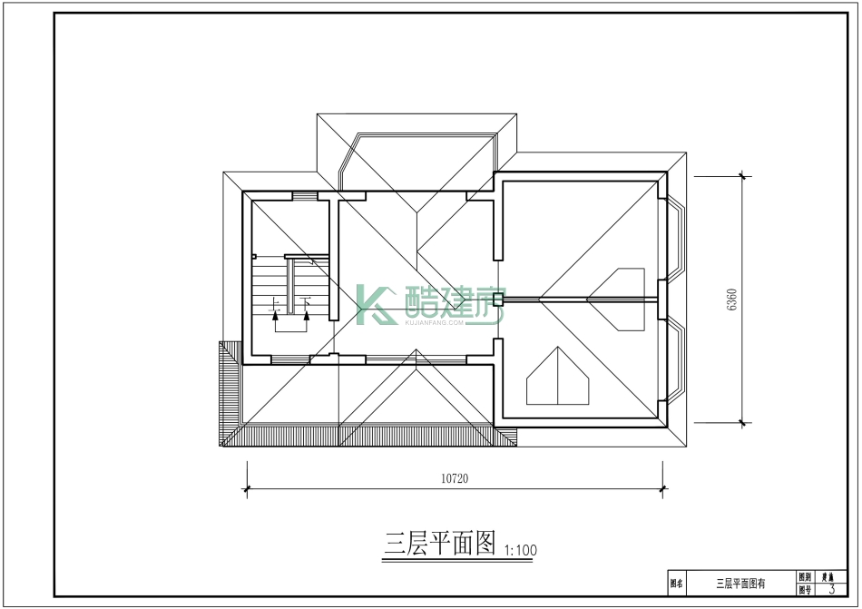 占地60平方10×6米带阳台农村独栋小别墅设计图 图纸价格:￥0